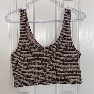 Black and Tan crop top